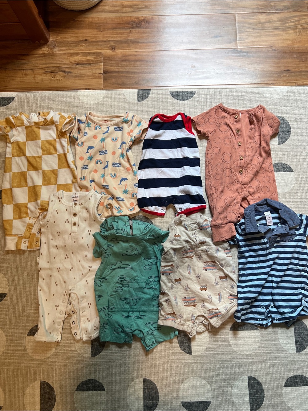 0-3 month Baby Boy Summer Bundle & Sleepers - Picture 6 of 7